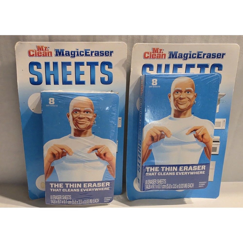 Mr. Clean Magic Eraser Sheets 8 Count Thin Eraser Sheets (2)  NIP